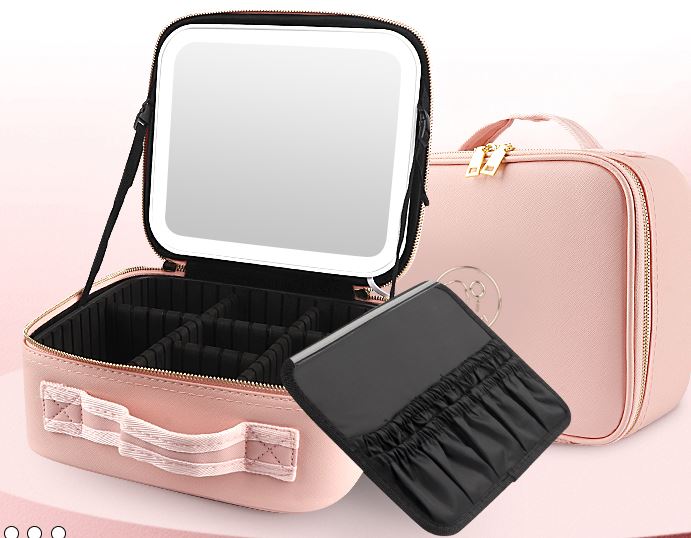 Estuche de Maquillaje con Espejo LED – Organización y Estilo en un Solo Lugar
