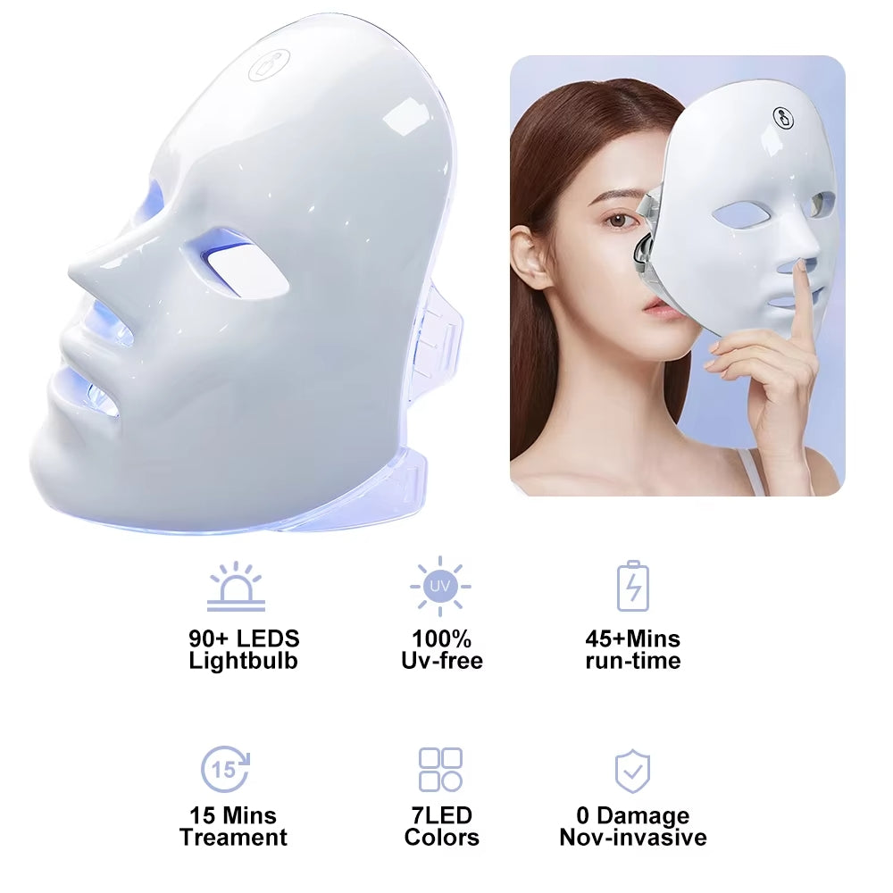 Máscara Facial LED Terapéutica | Rejuvenecimiento, Antiedad y Tratamiento para la Piel
